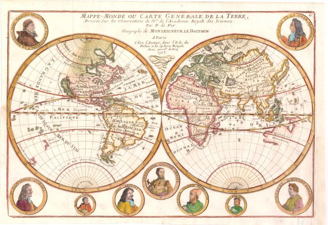 Mappe-Monde ou Carte Generale de la Terre, Dressee sur les Observations de Mrs. de l'Academie Royale des Sciences