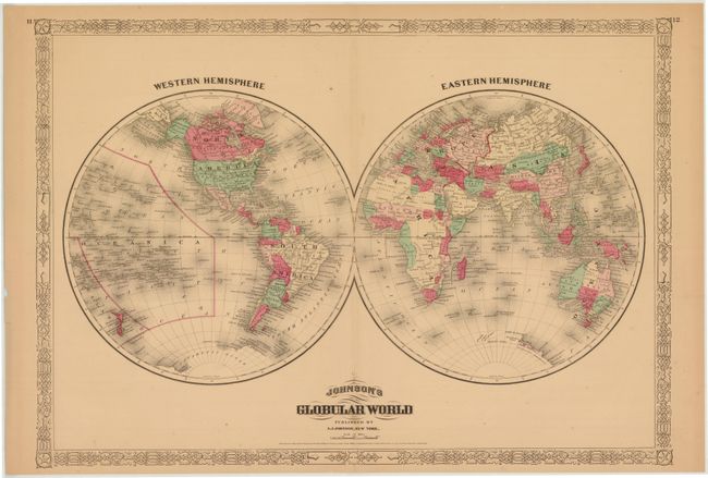 Johnson's Globular World [in set with] Johnson's World on Mercators Projection
