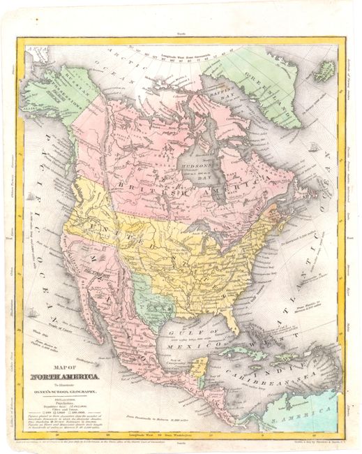 Map of North America to Illustrate Olney's School Geography