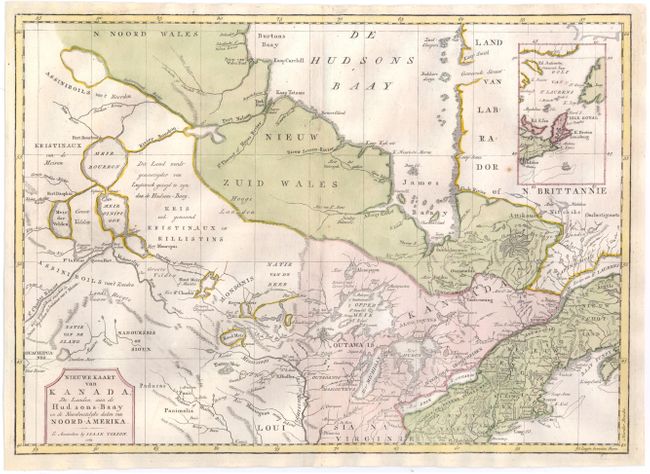 Nieuwe Kaart van Kanada, de Landen aan de Hudsons-Baay en de Noordwestelyke deelen van Noord-Amerika