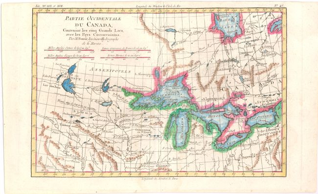 Partie Occidentale du Canada, Contenant les Cinq Grands Lacs, avec les Pays Circonvoisins