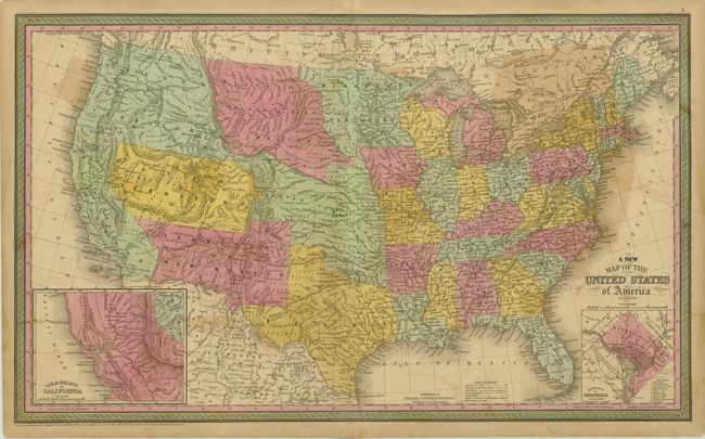 A New Map of the United States of America by J.H. Young