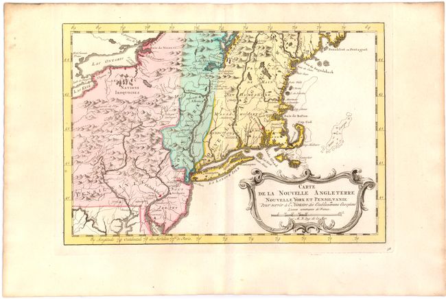 Carte de la Nouvelle Angleterre Nouvelle York et Pensilvanie pour Servir a lHistoire des Etablissemens Europeens