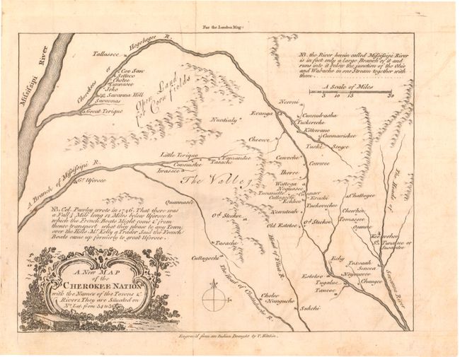 A New Map of the Cherokee Nation with the Names of the Towns & Rivers