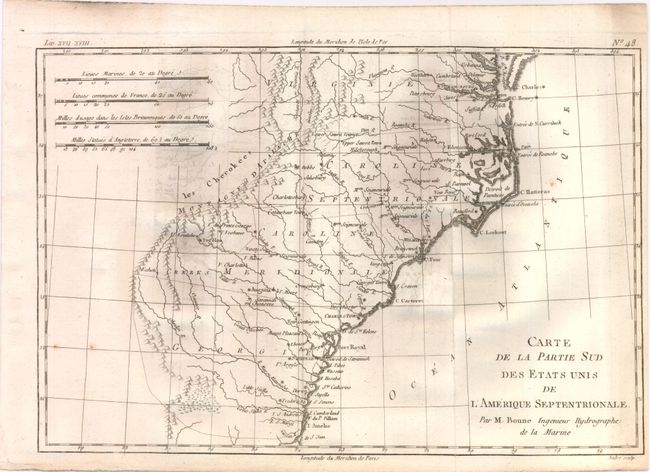 Carte de la Partie Sud des Etats Unis de l'Amerique Septentrionale