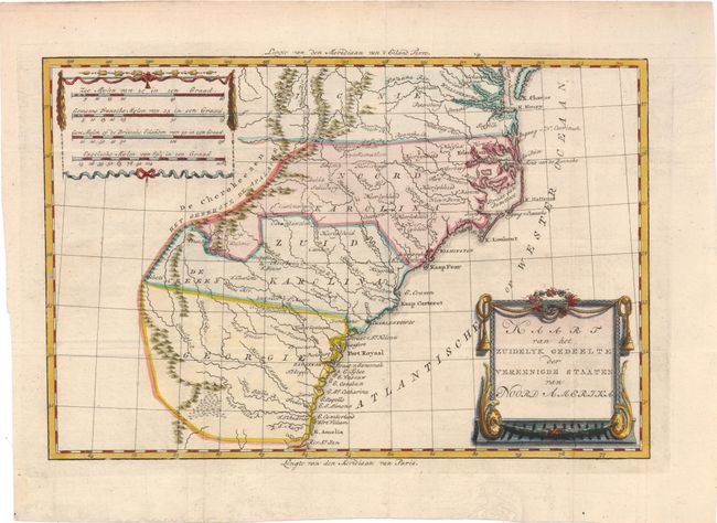 Kaart van het Zuidelyk Gedeelte der Vereenigde Staaten van Noord Amerika Carte de la Partie Sud des Etats Unis