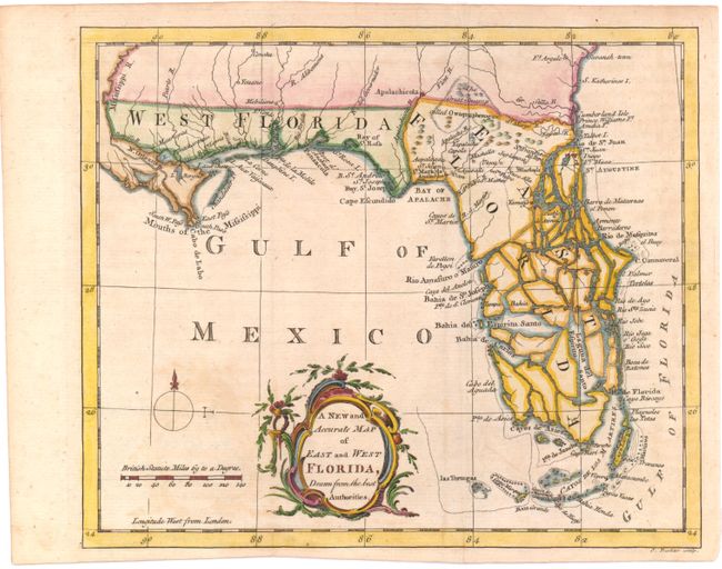 A New and Accurate Map of East and West Florida, Drawn from the Best Authorities