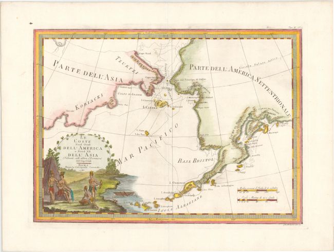 Le Coste Nord Ovest dell'America e Nord Est dell'Asia Delineate sulle ultime Osservazioni del Cap. Cook