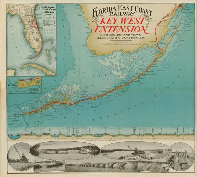 Florida East Coast Railway Key West Extension with Section and Views Illustrating Construction