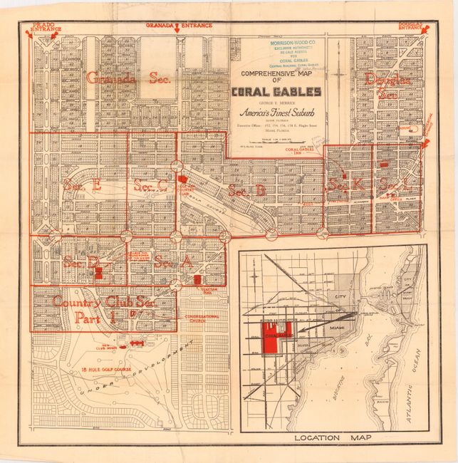 Comprehensive Map of Coral Gables, America's Finest Suburb