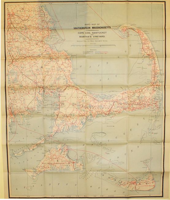 Road Map of Southeastern Massachusetts Cape Cod, Nantucket and Martha's Vineyard.  Reduced from Mass. Geological Survey