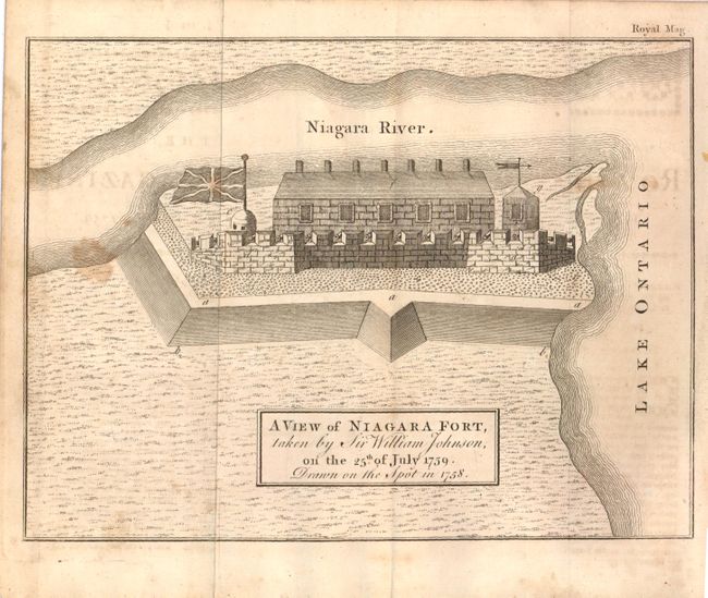 A View of Niagara Fort, Taken by Sir William Johnson, on the 25th of July 1759. Drawn on the Spot in 1758