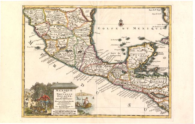 Mexique ou Nouvelle Espagne, Suivant les Nouvelles Observations de Messrs. de l'Academie Royale des Sciences, ect...