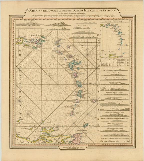 A Chart of the Antilles, or, Charibbee, or, Caribs Islands, with the Virgin Isles