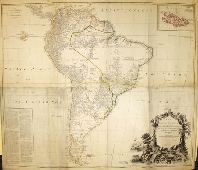 A Map of South America Containing Tierra-Firma, Guayana, New Granada, Amazonia, Brasil, Peru, Paraguay, Chaco, Tucuman, Chili and Patagonia. From Mr. d'Anville with Several Improvements and Additions, and the Newest Discoveries