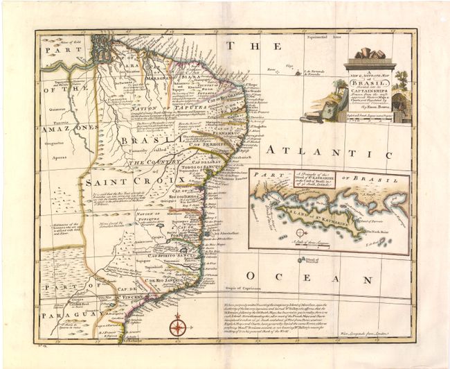 A New & Accurate Map of Brasil.  Divided into its Captainships Drawn from the Most Approved Modern Maps & Charts