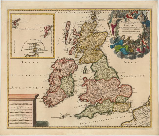 Les Isles Britanniques; qui Contiennent les Royaumes d'Angleterre, Escosse, et Irlande...