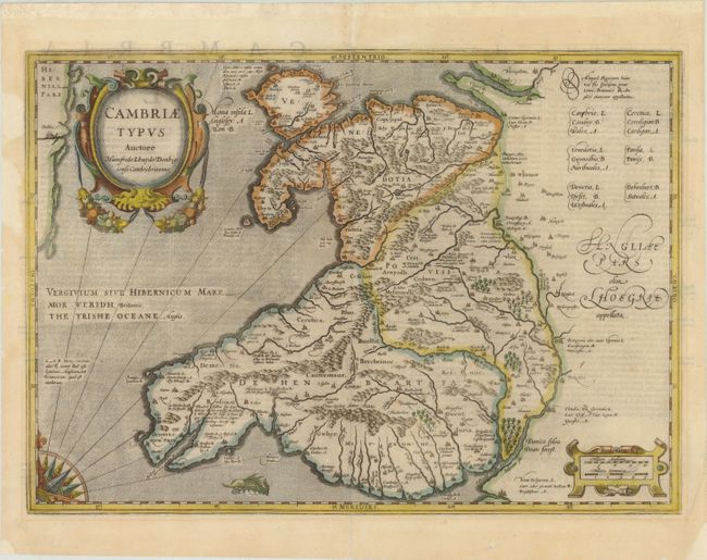Cambriae Typus Auctore Humfredo Lhuydo Denbigiense Cambrobritanno