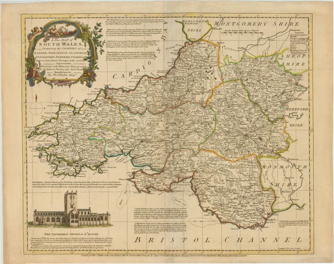 A New Map of South Wales, Containing the Counties of Radnor, Brecknock, Glamorgan, Carmarthen, Pembroke, & Cardigan