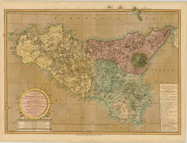 The Island and Kingdom of Sicily, According to the Best Observations, & Improved; from the Map, of the Baron de Schmettau, Quarter Master General to the Imperial Army, in the War of 1718, 1719, & 1720