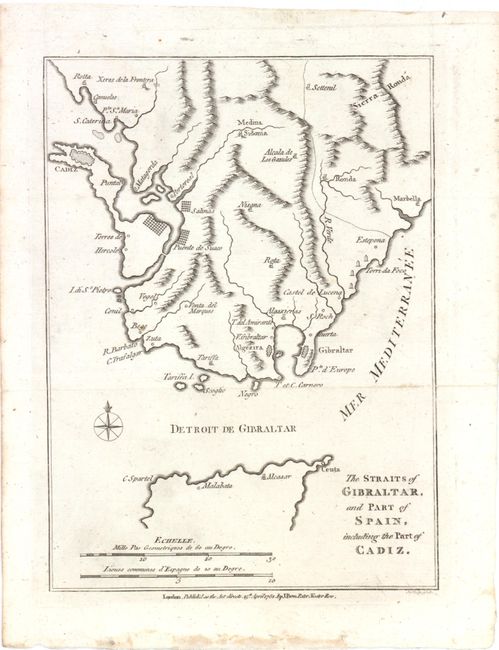 The Straits of Gibraltar, and Part of Spain, including the Part of Cadiz