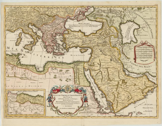Estats de l'Empire du Grand Seigneur des Turcs, en Europe, en Asie, et en Afrique, Divise en tous ses Beglerbeglicz, ou Gouvernements…