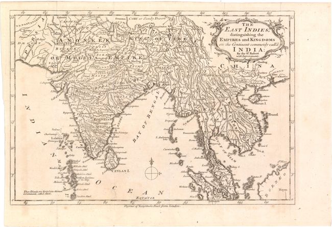 The East Indies; Distinguishing the Empires and Kingdoms on the Continent Commonly Call'd India