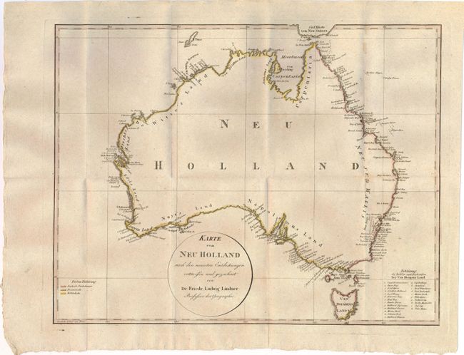Karte von Neu Holland nach den Neuesten Entdeckungen Entworfen und Gezeichnet von Dr. Friedr. Ludwig Lindner Professor der Geographie