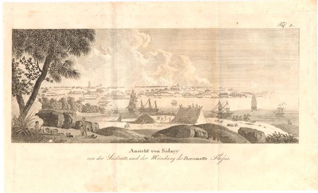 Ansicht von Sidney von der Sudseite, und der Mundung des Parramatta Flusses