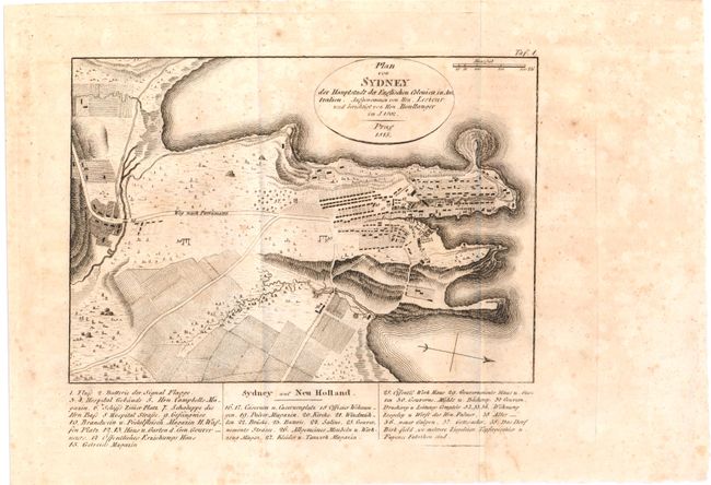 Plan von Sydney der Hauptstadt der Englischen Colonien in Australien...