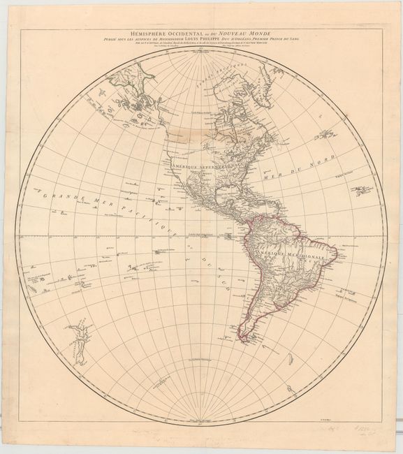 Hemisphere Occidental ou du Nouveau Monde [in set with] Hemisphere Oriental ou de l'Ancien Monde