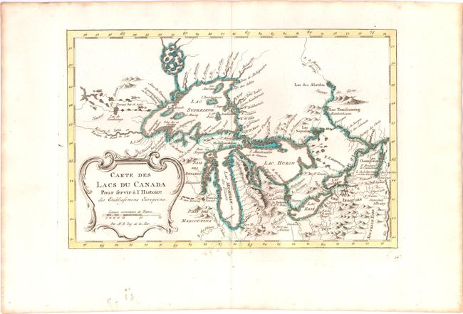 Carte des Lacs du Canada pour Servir a l'Histoire des Etablissemens Europeens