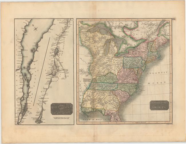 United States of America [on sheet with] The Course of the River St. Laurence, from Lake Ontario, to Manicouagan Point