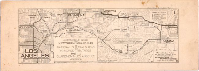 [Lot of 48] Automobile Road from New York to Los Angeles via National Old Trails Road and its Principle Tributaries