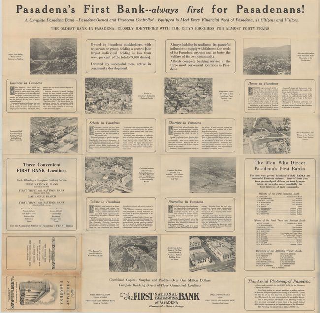 Old World Auctions Auction 143 Lot 228 Aerial Photomap of Pasadena