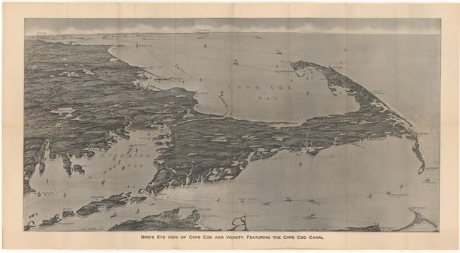 Bird's Eye View of Cape Cod and Vicinity, Featuring the Cape Cod Canal