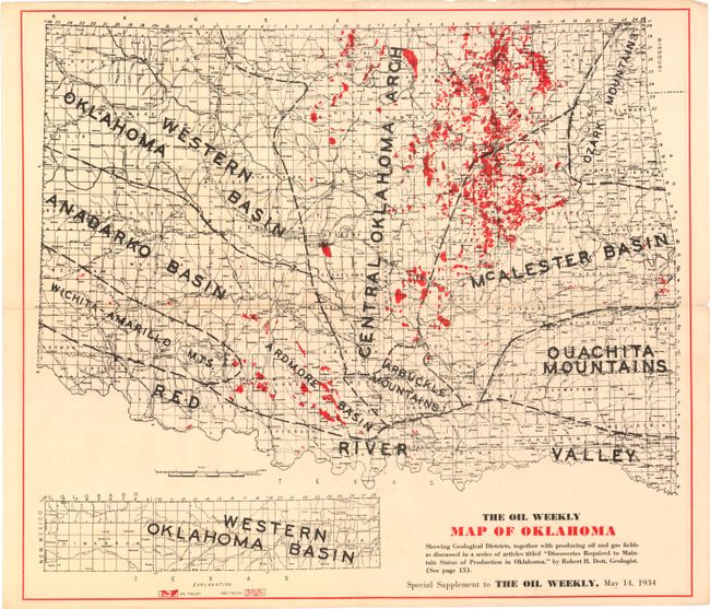 Old World Auctions Auction 143 Lot 283 The Oil Weekly Map of