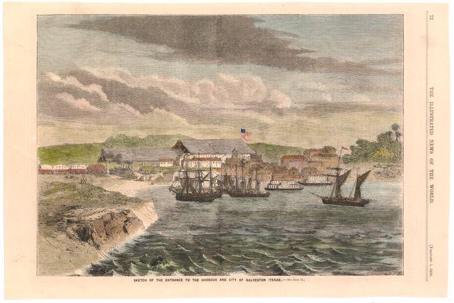 Sketch of the Entrance to the Harbour and City of Galveston (Texas)