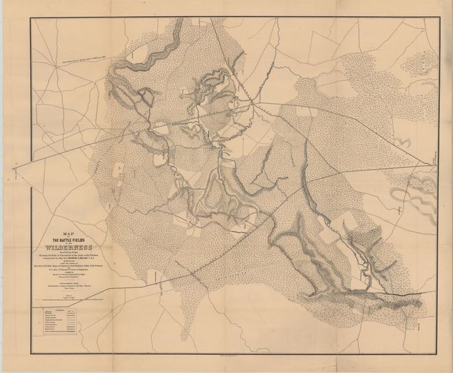 Map of The Battle Fields of the Wilderness May 5th, 6th and 7th 1864. Showing the Field of Operations of the Army of the Potomac Commanded by Maj. Gen. George G. Meade U.S.A.