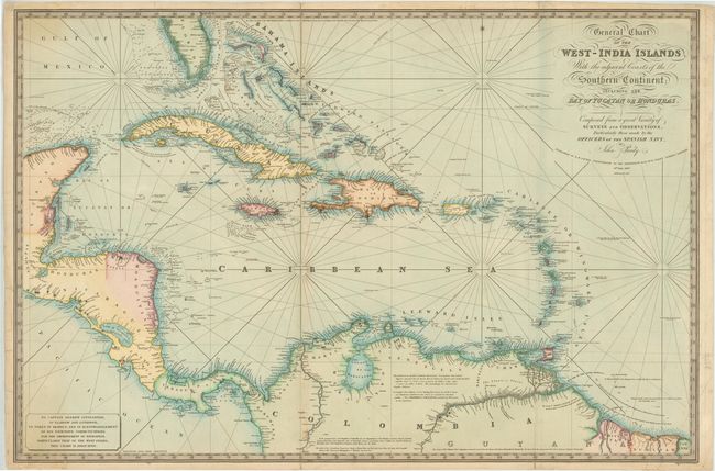 General Chart of the West-India Islands, with the Adjacent Coasts of the Southern Continent; Including the Bay of Yucatan or Honduras