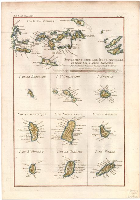Supplement pour les Isles Antilles, extrait des Cartes Angloises