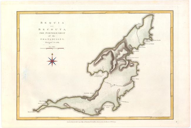 Bequia or Becouya, the Northernmost of the Granadilles, Surveyed in 1763