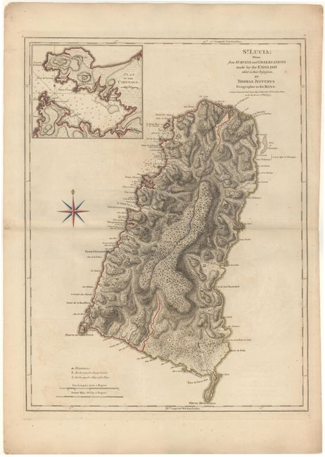 St. Lucia; Done from Surveys and Observations Made by the English Whilst in Their Possession