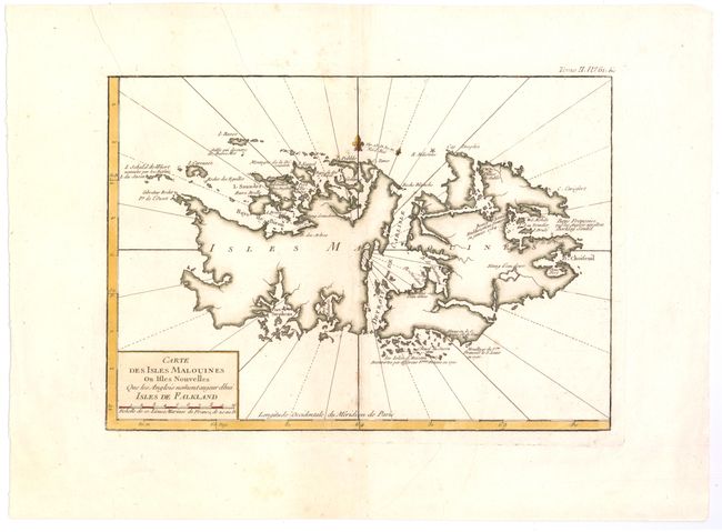 Carte des Isles Malouines ou Isles Nouvelles que les Anglois Noment Aujourdhui Isles de Falkland