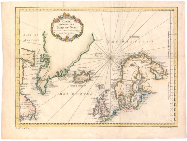 Carte Reduite des Mers du Nord