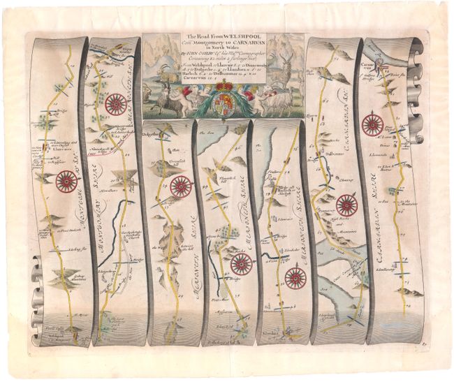 The Road from Welshpool com Montgomery to Carnarvan in North Wales