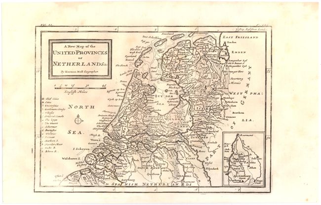 New Map of the United Provinces or Netherlands &c. [with] Flanders or the Spanish Netherlands [and] Amsterdam [on sheet with] Rotterdam [and] The Stadthouse of Amsterdam [and] The City of Middleburgh [on sheet with] The City of Utrecht