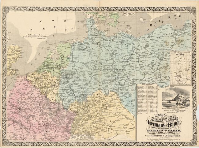 Map of the Seat of War Between Germany and France Showing the Territory Between Berlin and Paris