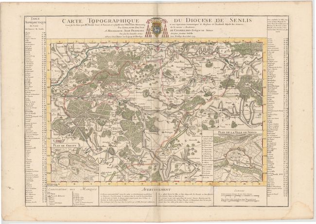 Carte Topographique du Diocese de Senlis...