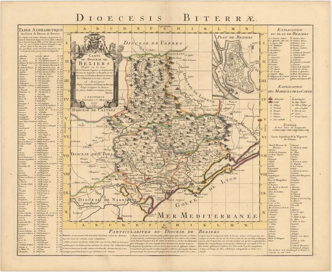Carte du Diocese de Beziers...